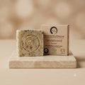 Organic Solid Soap - Sandalwood with Shredded Comfrey Leaves
