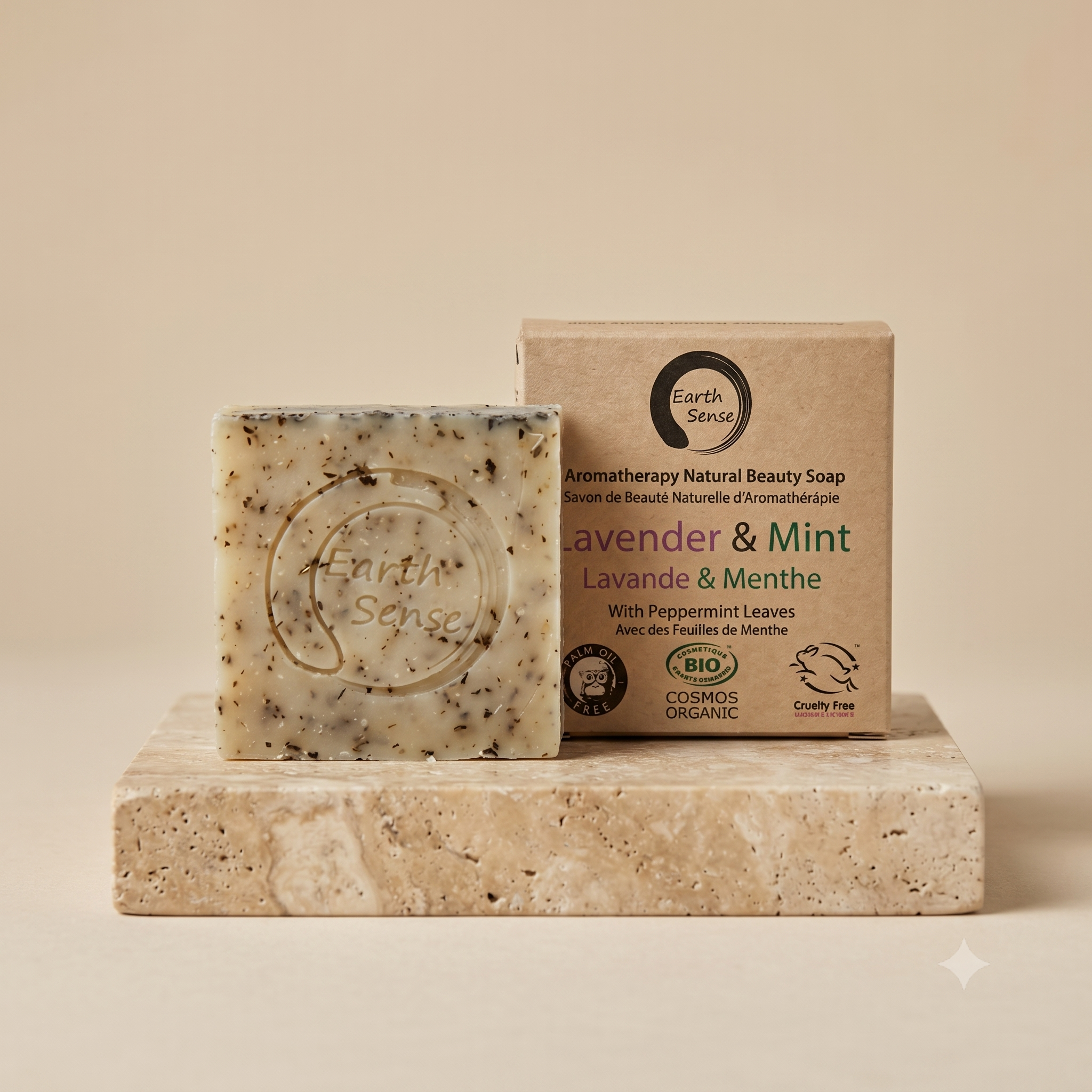Organic Solid Soap - Lavender & Shredded Mint