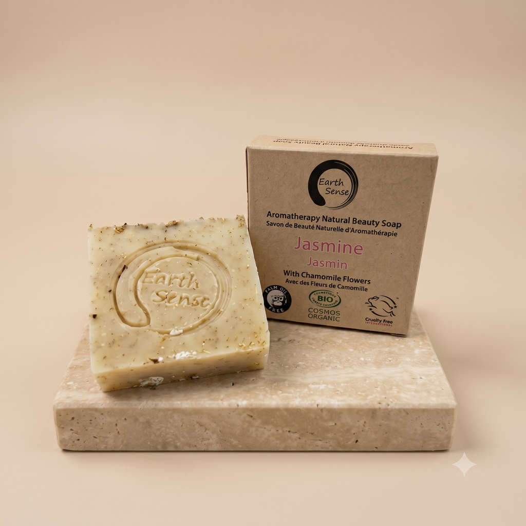 Organic Solid Soap - Jasmine with Chamomile Flowers 90g
